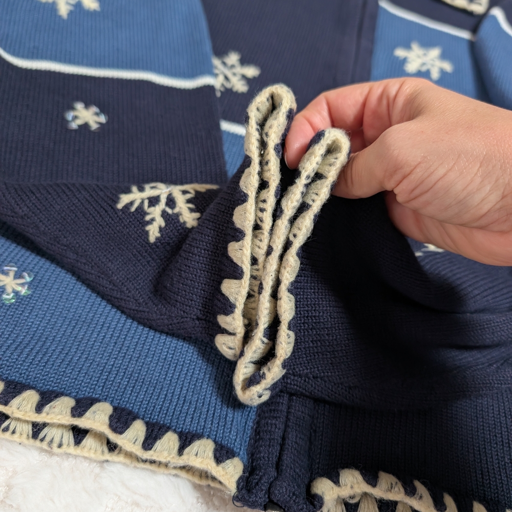 Snowflake Patchwork Patterned Cardigan - Picture 4 of 11